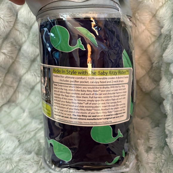 Itsy Ritzy Baby Ritzy Rider Infant Car Seat Cover‎ Reversible - Picture 5 of 9